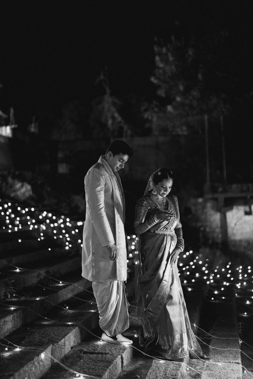 Bride in regal Indian bridal styling at a heritage palace wedding venue